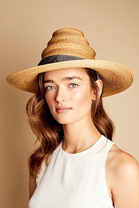 Travel collapsible packable straw hat natural