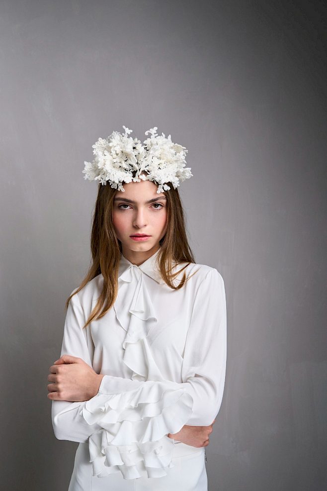 Couture | White lace headwear