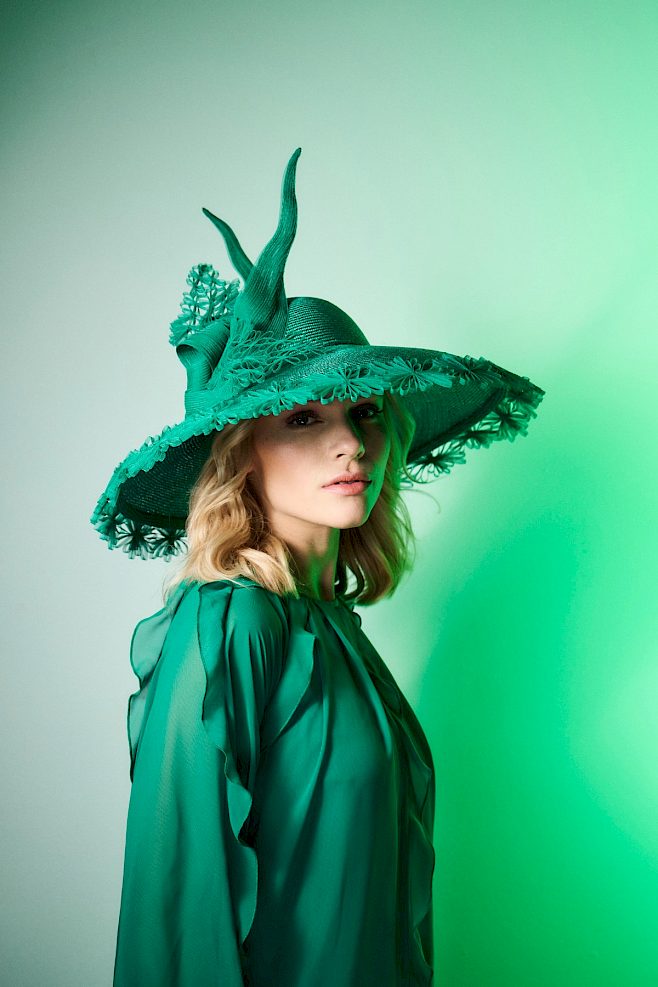 Couture | Green Couture summer hat