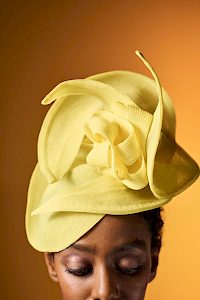 Couture | Yellow fascinator hat -  image-2